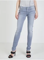 Skinny fit pre ženy Pepe Jeans - svetlosivá