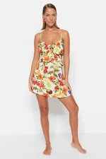 Trendyol Floral Patterned Mini Woven Beach Dress with Accessories