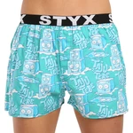 Turquoise Men's Patterned Shorts Styx Ice Cubes
