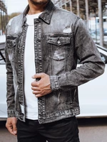 Men's Black Denim Dstreet Jacket