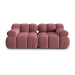 Różowa aksamitna sofa 188 cm Bellis – Micadoni Home