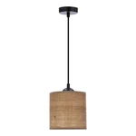 Jasnobrązowa lampa wisząca z rattanowym kloszem ø 15 cm Legno – Candellux Lighting