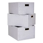 Jasnoszare kartonowe pojemniki zestaw 3 szt. Ture – Bigso Box of Sweden
