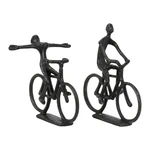 Metalowe figurki zestaw 2 szt. 22 cm Cyclists – Light & Living