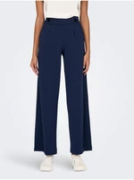 Navy blue women's wide trousers JDY