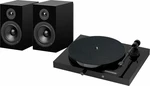 Pro-Ject Juke Box E1 + Speaker Box 5 OM5e High Gloss Black Kit Turntable