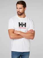 White men's regular fit t-shirt with helly hansen embroidery