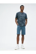 Koton Bermuda Gabardine Shorts With Pocket Detailed Buttons Cotton