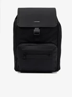 Black Men's Backpack Calvin Klein Elevated Flap BP