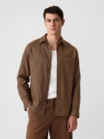 Brown men's linen shirt GAP