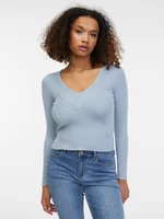 Light blue women's ribbed sweater ORSAY