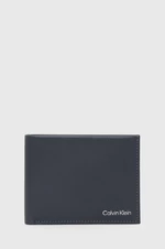 Kožená peňaženka Calvin Klein pánska,šedá farba,K50K507896