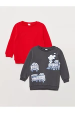 LC Waikiki Crew Neck Long Sleeved Baby Boy Sweatshirt 2-pack.