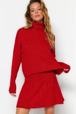 Trendyol Tile Crop Knitwear Two Piece Set