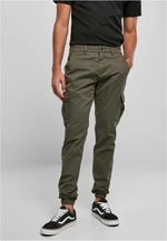 AOP Glencheck Cargo Jog Pants Olive