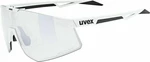 UVEX Pace Perform V White Mat/Variomatic Litemirror Silver Occhiali da ciclismo