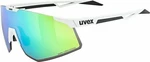 UVEX Pace Perform CV White Mat/Mirror Green Fahrradbrille