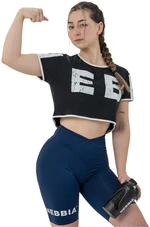 Nebbia Oversized Crop Top Game On Black L Fitness T-Shirt