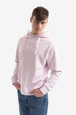 Bavlnená mikina A.P.C. Hoodie Larry pánska, ružová farba, s kapucňou, jednofarebná, COEIP-H27622