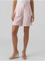 Light pink women's shorts VERO MODA Zelda