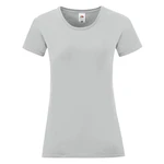 Iconic Grey Women's T-shirt in combed cotton Fruit of the Loom