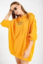 Bigdart 4125 Oversized Sweat Dress - Saffron