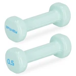 Spokey SHAPE Vinyl dumbbell set, 0.5 kg, mint