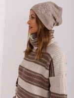 Dark beige women's winter hat