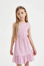 DEFACTO Girl's Checkered Sleeveless Dress