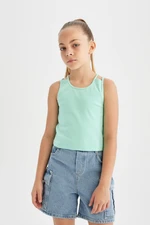 DEFACTO Girl's Crew Neck Basic Plain Undershirt