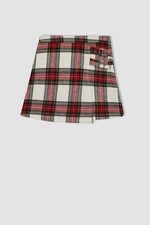 DEFACTO Cool Checkered Pleated Mini Skirt