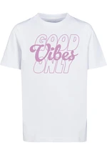 Children's T-shirt with the inscription "Good Vibes Only" white