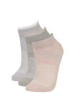 DEFACTO Women's 3-Pack Cotton Ankle Socks