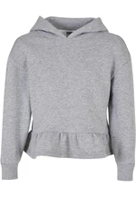 Girls' Organic Volants Hoody Gray