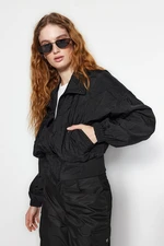 Trendyol Black Oversize vodoodpudivá pláštěnka s tenkým kabátem