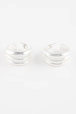 DEFACTO Women's Hoop Silver Earrings