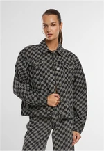 Dámská košilová bunda 80‘s Oversized černá/šedá