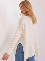 Ecru free women's sweater OCH BELLA