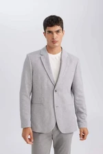 DEFACTO Slim Fit Slim Fit Lined Button Closure Blazer Jacket