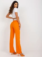 Orange elegant flowing trousers