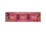 Yankee Candle Sada votivních svíček ve skle Black Cherry 3 x 37 g