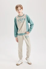 DEFACTO Boy 2-Piece Set Thick Bike Neck Sweatshirt Elastic Waist Jogger Sweatpants