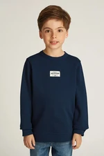 Dětská mikina Tommy Hilfiger tmavomodrá barva, s aplikací, KB0KB09315