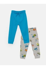 LC Waikiki Basic Baby Boy Tracksuit Bottom with Elastic Waist, Pack of 2