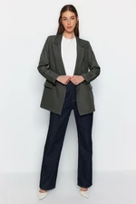 Trendyol Anthracite Lined Double Breasted Blazer Jacket