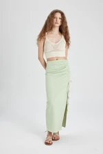 DEFACTO A-Line Linen Maxi Skirt