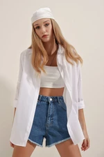 Bigdart 3900 Oversize Long Basic Shirt - White