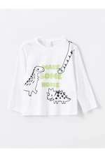 LC Waikiki Crew Neck Printed Long Sleeve Baby Boy T-Shirt