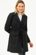 Z6778 DEWBERRY WOMEN'S COAT-BLACK