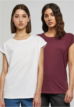 Women's T-shirtUrban Classics - 2 packs white/cherry